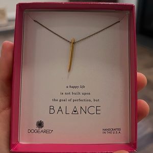 Dainty Gold Dogeared Necklace Balance